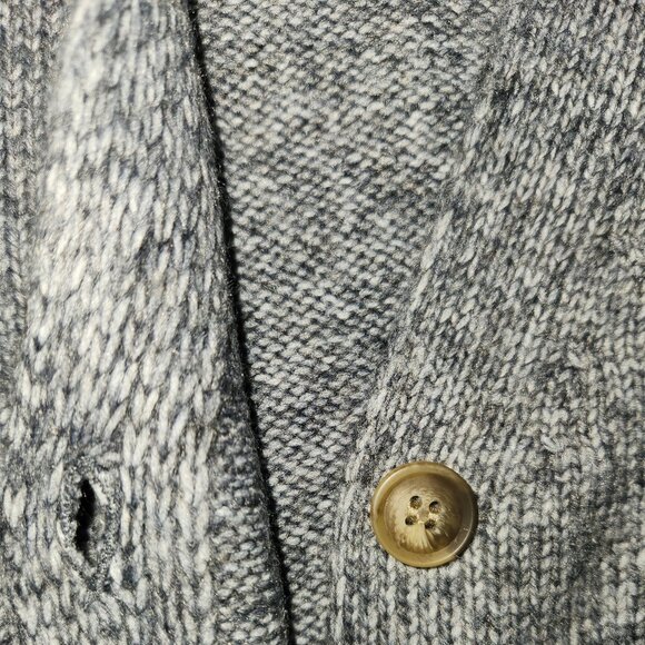 Button Up Large Ella Moss Gray Cardigan - Picture 8 of 10